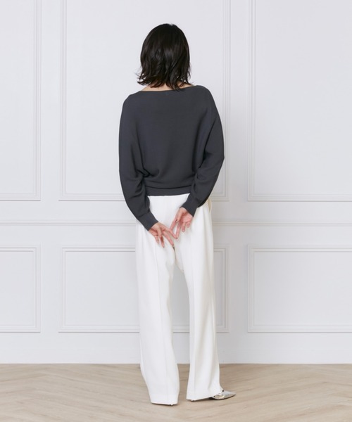 INED（イネド）の「ホールガーメント ドルマンスリーブニット《Cuoo》（ニット/セーター・レディース・ピンク/ブルー/チャコールグレー/オフホワイト・9号/7号）」の7枚目の写真