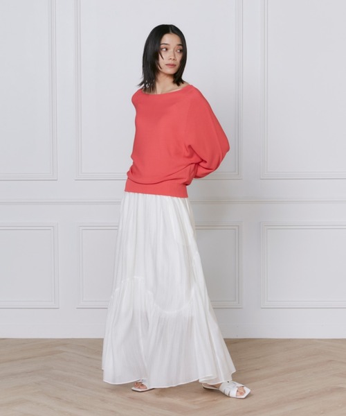 INED（イネド）の「ホールガーメント ドルマンスリーブニット《Cuoo》（ニット/セーター・レディース・ピンク/ブルー/チャコールグレー/オフホワイト・9号/7号）」の12枚目の写真