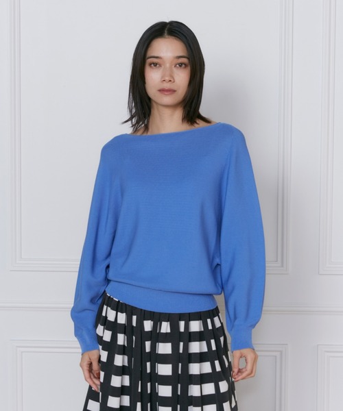 INED（イネド）の「ホールガーメント ドルマンスリーブニット《Cuoo》（ニット/セーター・レディース・ピンク/ブルー/チャコールグレー/オフホワイト・9号/7号）」の16枚目の写真