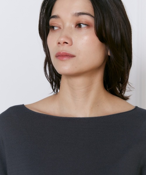 INED（イネド）の「ホールガーメント ドルマンスリーブニット《Cuoo》（ニット/セーター・レディース・ピンク/ブルー/チャコールグレー/オフホワイト・9号/7号）」の19枚目の写真