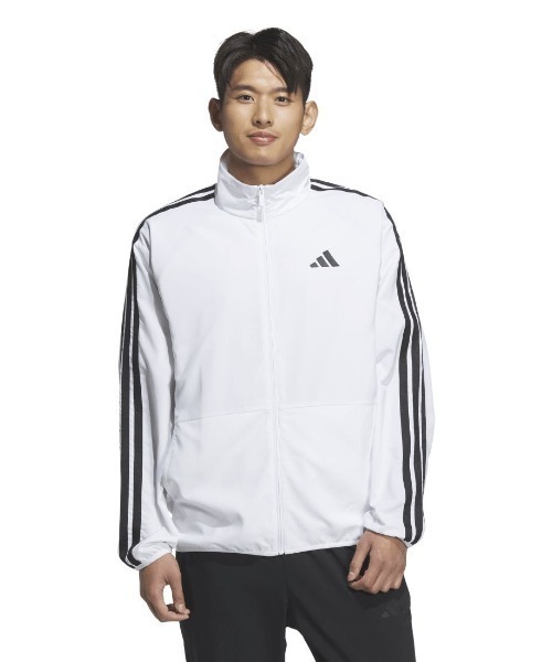 adidas(アディダス)の「アディダス adidas スリーストライプス レギュラーフィット ライトウーブントラックトップ(ジャージ・メンズ・ブルー系その他/ブラック×ホワイト/ホワイト×ブラック・LL/3L/S/M/L)」の2枚目の写真