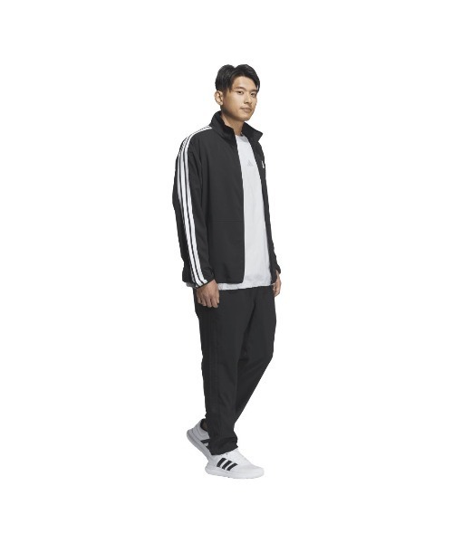 adidas(アディダス)の「アディダス adidas スリーストライプス レギュラーフィット ライトウーブントラックトップ(ジャージ・メンズ・ブルー系その他/ブラック×ホワイト/ホワイト×ブラック・LL/3L/S/M/L)」の9枚目の写真