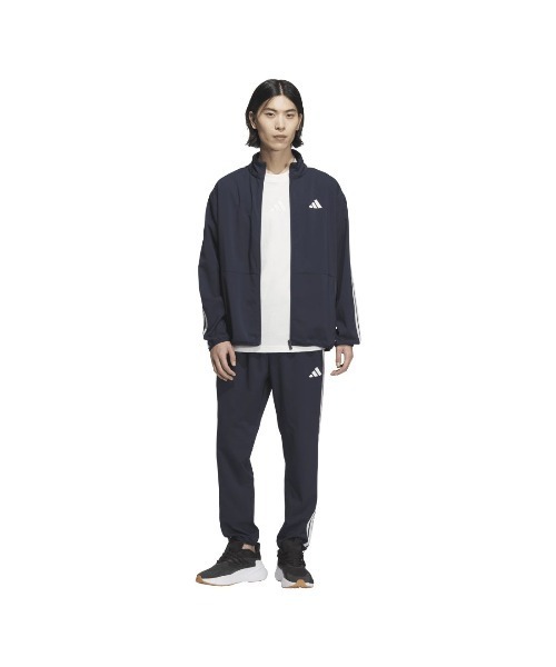 adidas(アディダス)の「アディダス adidas スリーストライプス レギュラーフィット ライトウーブントラックトップ(ジャージ・メンズ・ブルー系その他/ブラック×ホワイト/ホワイト×ブラック・LL/3L/S/M/L)」の12枚目の写真