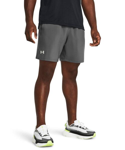 UNDER ARMOUR(アンダーアーマー)の「UAローンチ 7インチ アンラインド ショーツ(ランニング/メンズ)(その他パンツ・メンズ・グレー×ホワイト・S/M/L/2XL/XL/3XL)」の1枚目の写真