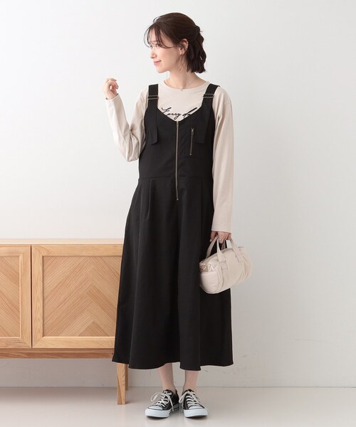 SHOO・LA・RUE(シューラルー)の「【S-LL】ロゴの立体感が魅力 ブラシ刺繍ロンT(Tシャツ/カットソー・レディース・チャコールグレー/オフホワイト/ライトベージュ・01/02/03/04)」の14枚目の写真