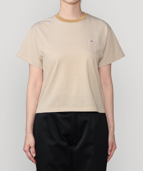 DANTON(ダントン)の「DANTON | クルーネック ショートTシャツ STRIPE WOMEN(Tシャツ/カットソー・レディース・ベージュ系その他/ブルー系その他6・S/M)」の1枚目の写真