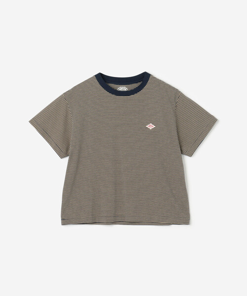 DANTON(ダントン)の「DANTON | クルーネック ショートTシャツ STRIPE WOMEN(Tシャツ/カットソー・レディース・ベージュ系その他/ブルー系その他6・S/M)」の3枚目の写真