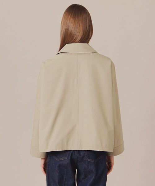 MACKINTOSH LONDON(マッキントッシュ ロンドン)の「【FYVIE/フィビー】バイカラータフタダブルブレストコート(トレンチコート・レディース・ベージュ/ネイビー・38)」の7枚目の写真