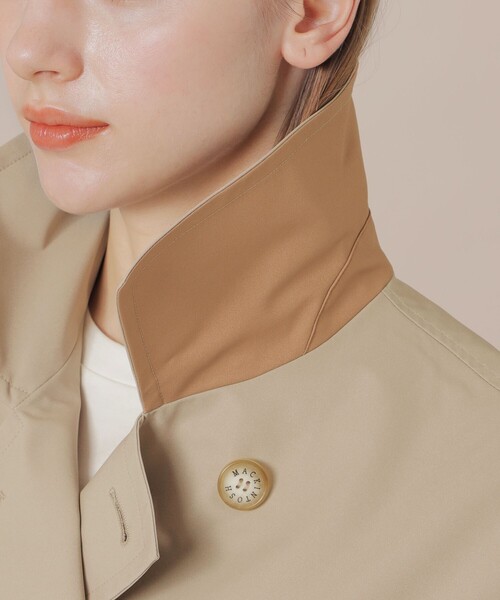 MACKINTOSH LONDON(マッキントッシュ ロンドン)の「【FYVIE/フィビー】バイカラータフタダブルブレストコート(トレンチコート・レディース・ベージュ/ネイビー・38)」の11枚目の写真