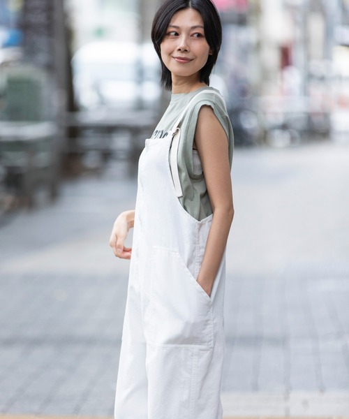 Munich(ミューニック)の「8oz スラブデニムサロペット(サロペット/オーバーオール・レディース・サックスブルー/ネイビー/ホワイト・M/S)」の9枚目の写真