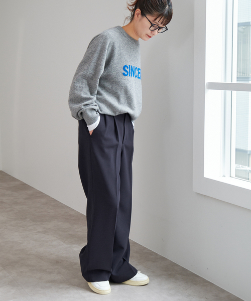 スピック&スパン、ダブルクロスツータックパンツ、新品タグ付き！再値下げ！ 追加2》ダブルクロスツータックパンツ（スラックス）｜Spick