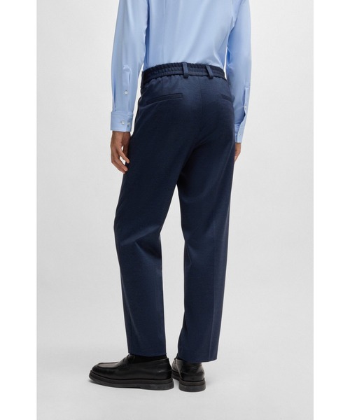 HUGO（ヒューゴ）の「スリムフィットパンツ メランジ スーパーフレックスツイル（その他パンツ・メンズ・ダークブルー・44/46/50/52）」の3枚目の写真