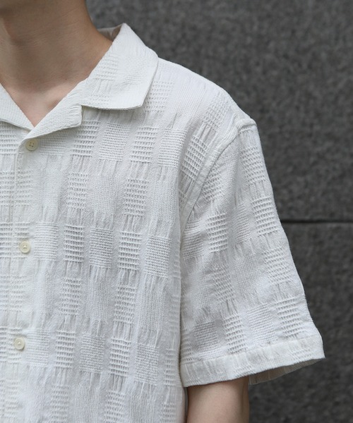 MEN'S BIGI(メンズビギ)の「【Wax London/ワックスロンドン】ジャガードシャツ(Tシャツ/カットソー・メンズ・ブルー/ホワイト/イエロー・02/03)」の17枚目の写真