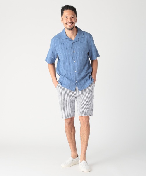 MEN'S BIGI(メンズビギ)の「【Wax London/ワックスロンドン】ジャガードシャツ(Tシャツ/カットソー・メンズ・ブルー/ホワイト/イエロー・02/03)」の10枚目の写真