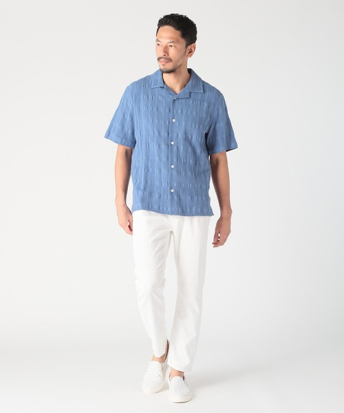 MEN'S BIGI(メンズビギ)の「【Wax London/ワックスロンドン】ジャガードシャツ(Tシャツ/カットソー・メンズ・ブルー/ホワイト/イエロー・02/03)」の9枚目の写真