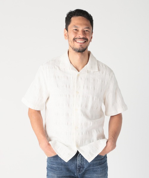 MEN'S BIGI(メンズビギ)の「【Wax London/ワックスロンドン】ジャガードシャツ(Tシャツ/カットソー・メンズ・ブルー/ホワイト/イエロー・02/03)」の7枚目の写真