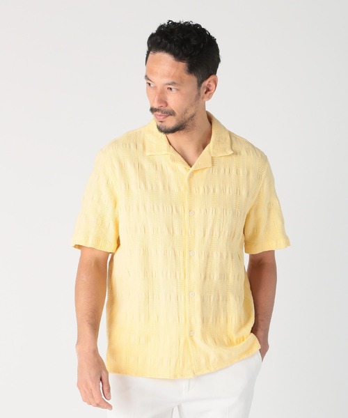 MEN'S BIGI(メンズビギ)の「【Wax London/ワックスロンドン】ジャガードシャツ(Tシャツ/カットソー・メンズ・ブルー/ホワイト/イエロー・02/03)」の8枚目の写真