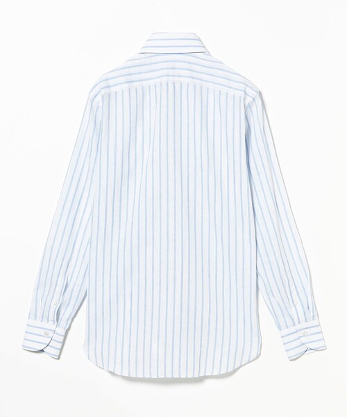BRILLA per il gusto（ブリッラペルイルグースト）の「【別注】Borriello / コットンリネン ストライプ ワイドカラーシャツ（シャツ/ブラウス・メンズ・ブルー系その他2/グリーン系その他5・40/43/37）」の11枚目の写真