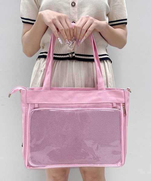 ピンク トートバッグ ほぼ未使用 30cm ポコポコバッグ トートバッグ バッグ[品番：SNWW0001027]｜SUNNY
