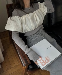 WILLFULLY | balloon jacquard conversion rib knit(ニット/セーター)
