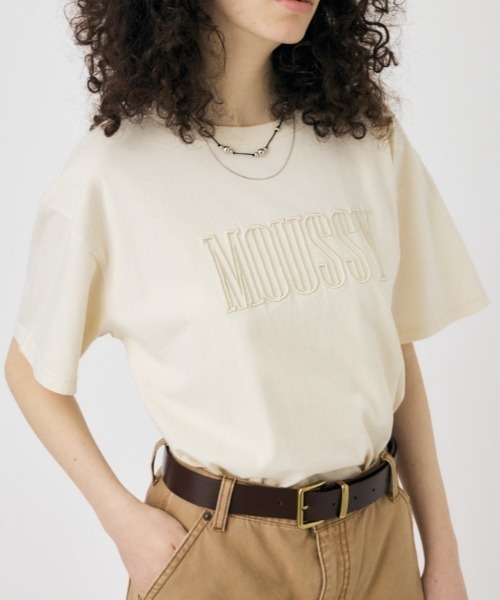 セール】【ZOZO・一部店舗限定】MOUSSY EMBROIDERY Tシャツ（T