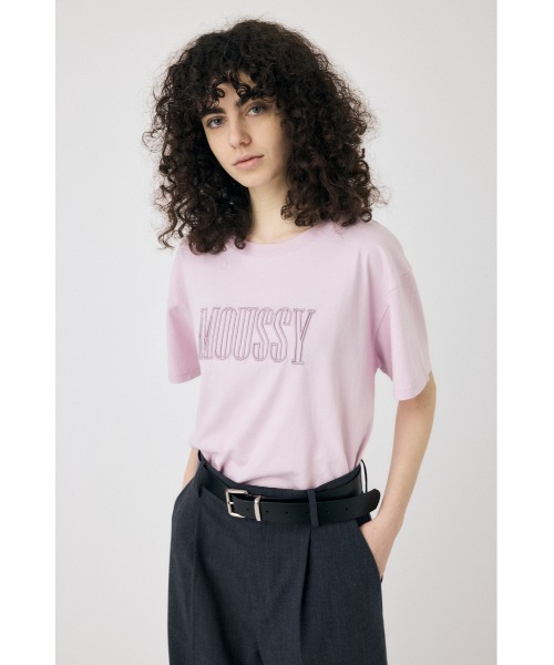 moussy ONE SHOULDER Tシャツ ピンク MOUSSY | ONE SHOULDER TEE (Tシャツ・カットソー(半袖) ) |SHEL