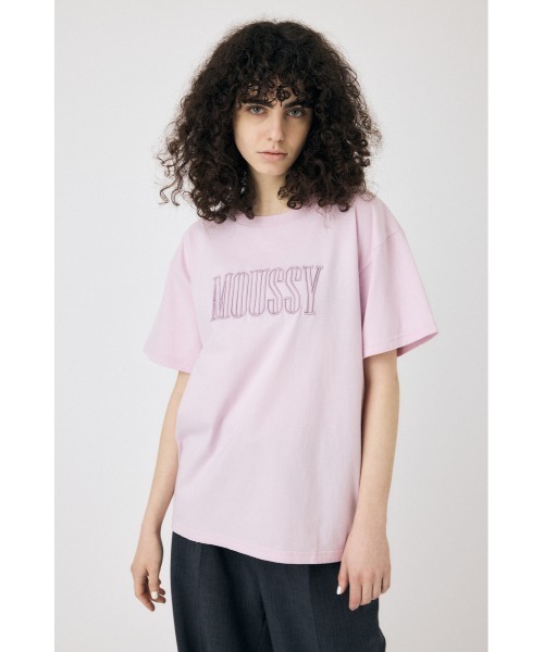 moussy ONE SHOULDER Tシャツ ピンク MOUSSY | ONE SHOULDER シアー TEE (Tシャツ・カットソー(半袖