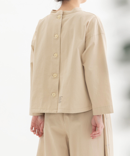 美品✨nop de nod ノップドゥノッド リネン コットン デニムジャケット ノップドゥノッド nop de nod リネンコットンノーカラー