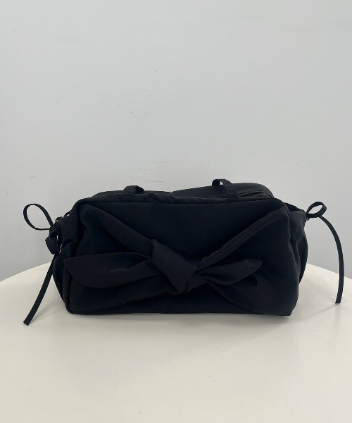 Birthday room（バースデイルーム）の「リボンナイロンショルダーBAG/ribbon nnylon shoulder bag（ショルダーバッグ・レディース・ブラック/アイボリー/ライトブルー・FREE）」の18枚目の写真