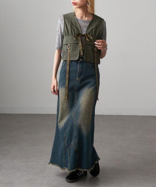 MAGASIN DE MODE Onjna(マガジンデモードオンジェナ )の「【MAGASIN DE MODE Onjna】タクティカルショートベスト trc(ベスト・レディース・グレー/カーキ/ブラック・FREE)」の19枚目の写真