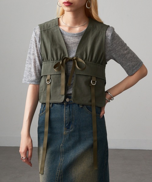 MAGASIN DE MODE Onjna(マガジンデモードオンジェナ )の「【MAGASIN DE MODE Onjna】タクティカルショートベスト trc(ベスト・レディース・グレー/カーキ/ブラック・FREE)」の18枚目の写真