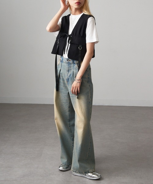 MAGASIN DE MODE Onjna(マガジンデモードオンジェナ )の「【MAGASIN DE MODE Onjna】タクティカルショートベスト trc(ベスト・レディース・グレー/カーキ/ブラック・FREE)」の14枚目の写真