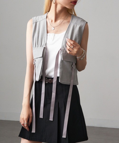 セール】【MAGASIN DE MODE Onjna】タクティカルショートベスト