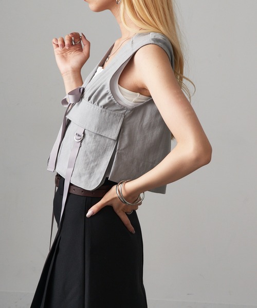 URBAN RESEARCH ベスト ジレ Vネックショート丈ベスト