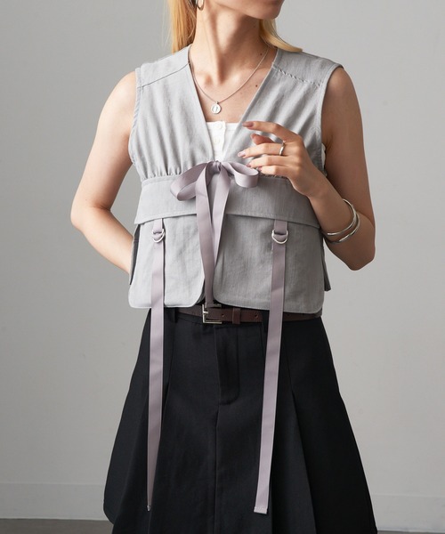 MAGASIN DE MODE Onjna(マガジンデモードオンジェナ )の「【MAGASIN DE MODE Onjna】タクティカルショートベスト trc(ベスト・レディース・グレー/カーキ/ブラック・FREE)」の21枚目の写真