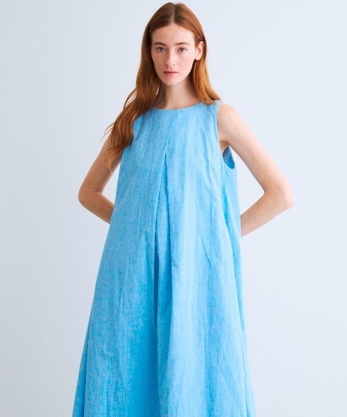 three dots（スリードッツ）の「コットンリネン ドレス（ワンピース・レディース・ピンク系その他/ライトブルー/イエロー/ネイビー/レッド・SMALL/MEDIUM）」の14枚目の写真