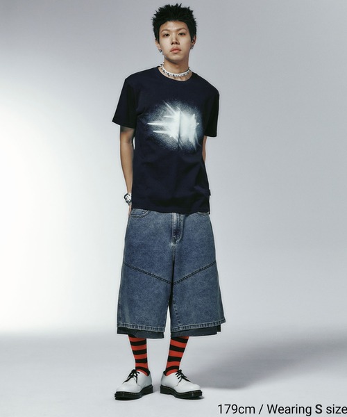 NICE GHOST CLUB(ナイスゴーストクラブ)の「A'GEM/9 × .kom 『NICE GHOST CLUB/ナイスゴーストクラブ』 MOVING SYMBOL TEE/ムービング シンボル TEE(Tシャツ/カットソー・レディース・ホワイト/ブラック・S)」の6枚目の写真