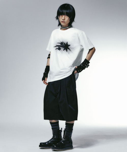 NICE GHOST CLUB(ナイスゴーストクラブ)の「A'GEM/9 × .kom 『NICE GHOST CLUB/ナイスゴーストクラブ』 MOVING SYMBOL TEE/ムービング シンボル TEE(Tシャツ/カットソー・レディース・ホワイト/ブラック・S)」の4枚目の写真
