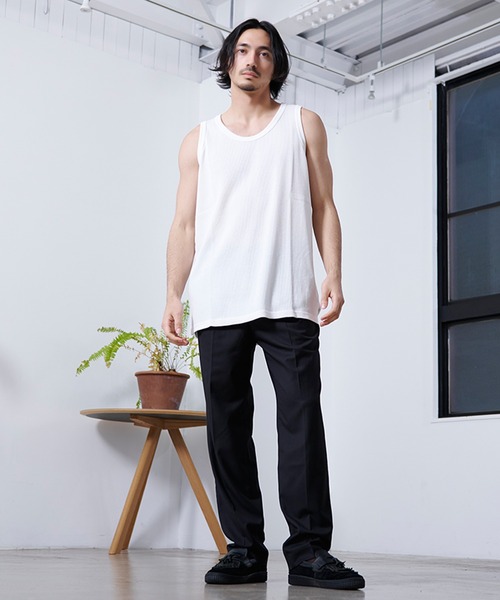 SILVER BULLET（シルバーバレット）の「『SILVER BULLET SELECT AP/シルバーバレットセレクト』Uネック ワッフルトールタンクトップ【gb】（Tシャツ/カットソー・メンズ・グレー/ブラック/オフホワイト・LL/M/L）」の8枚目の写真