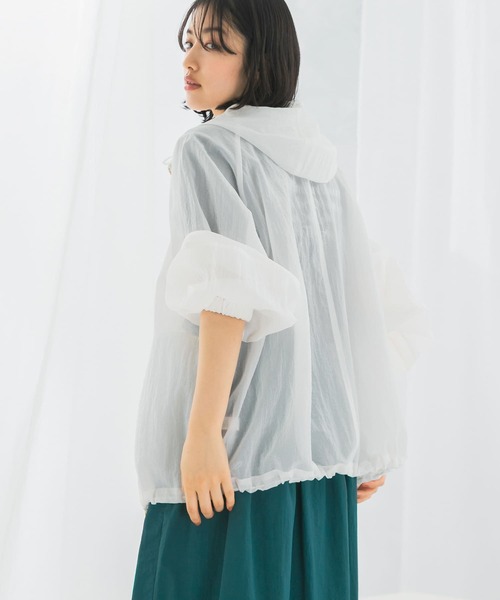 URBAN RESEARCH ROSSO WOMEN(アーバンリサーチ ロッソ)の「シアーパーカーブルゾン(ブルゾン・レディース・ブラック/ホワイト・FREE)」の2枚目の写真