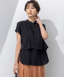 タグ付き◇23区 接触冷感/UVカット ドライスラブストレッチスキッパーブラウス 23区｜【接触冷感/UVカット】ドライスラブストレッチ スキッパー