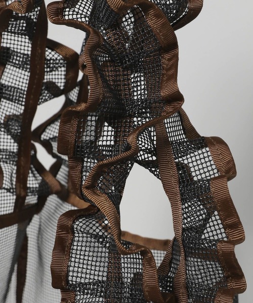 A part by（アパートバイ）の「【別注】miller_メッシュトート（トートバッグ・レディース・ブラック/アイボリー・FREE）」の20枚目の写真