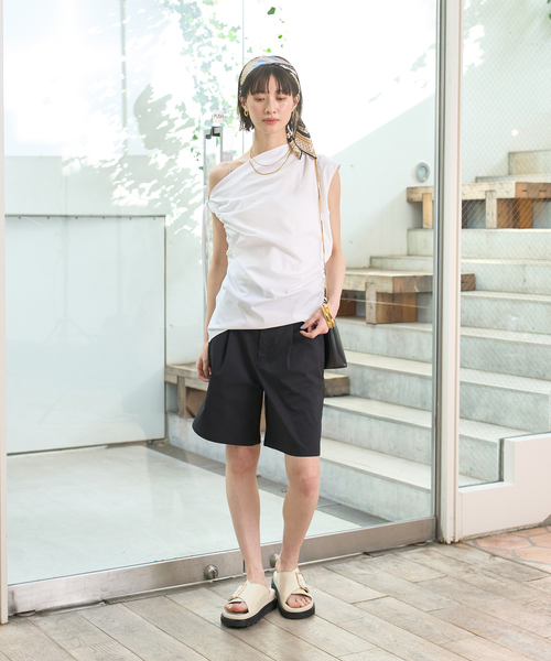 Rouge vif Anna(ルージュヴィフアンナ)の「ギャザーアシンメトリーブラウス(シャツ/ブラウス・レディース・ブラック/ホワイト・フリー)」の16枚目の写真