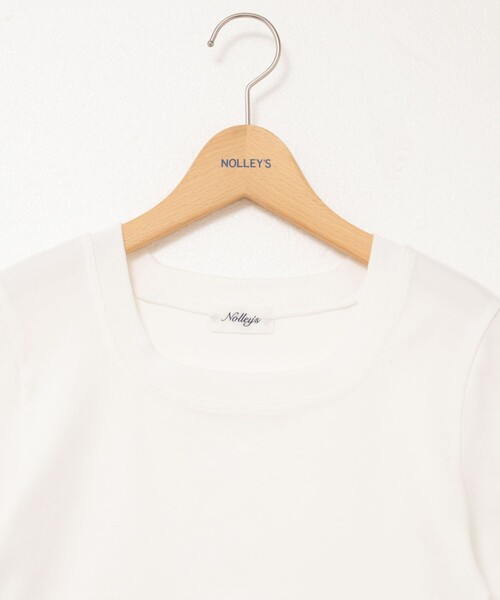 NOLLEY’S(ノーリーズ)の「◇【WEB限定】コンパクトベアテレコスクエア5分袖プルオーバーカットソー(Tシャツ/カットソー・レディース・ホワイト/ネイビー/ブラック・FREE)」の20枚目の写真