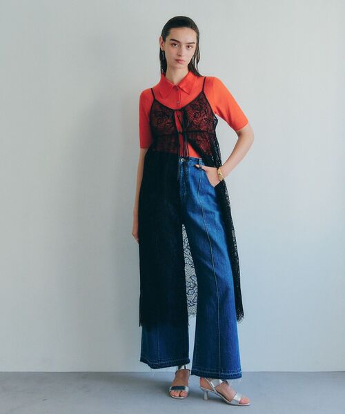 YECCA VECCA（イェッカヴェッカ）の「綿麻バギーデニムパンツ（デニムパンツ・レディース・インディゴブルー・S/M）」の20枚目の写真