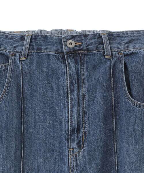 YECCA VECCA（イェッカヴェッカ）の「綿麻バギーデニムパンツ（デニムパンツ・レディース・インディゴブルー・S/M）」の13枚目の写真