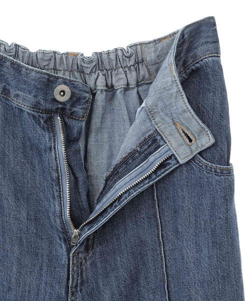 YECCA VECCA（イェッカヴェッカ）の「綿麻バギーデニムパンツ（デニムパンツ・レディース・インディゴブルー・S/M）」の16枚目の写真