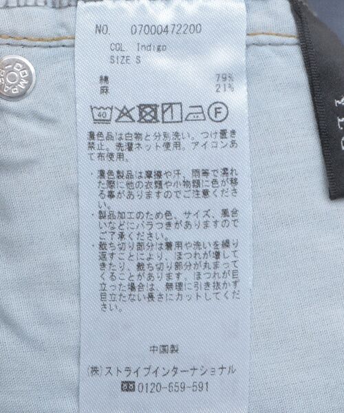 YECCA VECCA（イェッカヴェッカ）の「綿麻バギーデニムパンツ（デニムパンツ・レディース・インディゴブルー・S/M）」の18枚目の写真