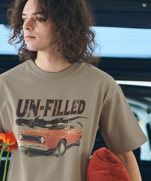 UN-FILLED(アンフィルド)の「mt9706- 90S CLASSIC CAR HEAVY WEIGHT T-SHIRT Tシャツ(Tシャツ/カットソー・メンズ・ホワイト/サンドベージュ・XL/M/L)」の3枚目の写真