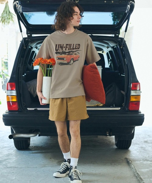 UN-FILLED(アンフィルド)の「mt9706- 90S CLASSIC CAR HEAVY WEIGHT T-SHIRT Tシャツ(Tシャツ/カットソー・メンズ・ホワイト/サンドベージュ・XL/M/L)」の5枚目の写真